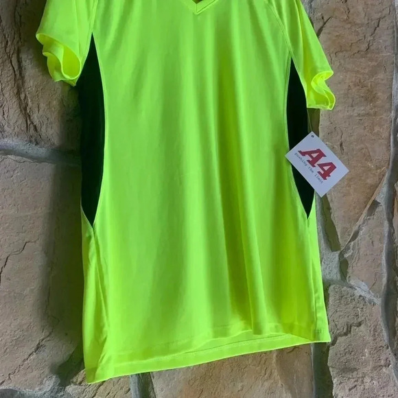 A4 Lime Green & Black T-Shirt - Picture 2 of 6